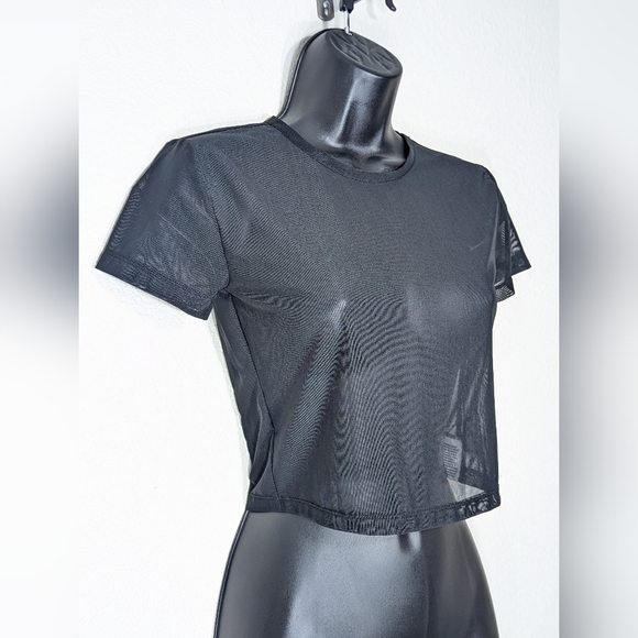 NWOT PINK Victoria's Secret Mesh Tee - Picture 2 of 13